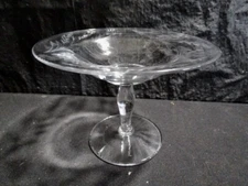 FLORAL PATTERN FOOTED COMPOTE  -  FLAT TOP  -  BEAUTIFUL