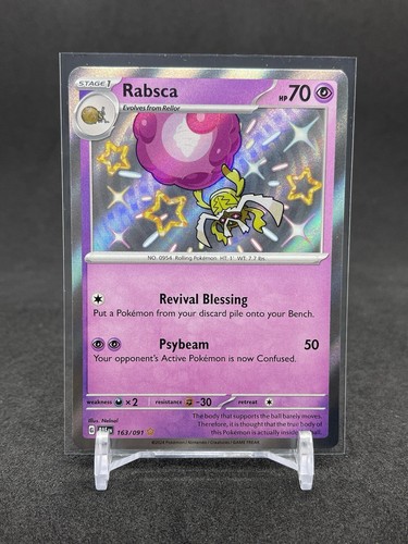 Pokémon TCG Rabsca Scarlet & Violet: Paldean Fates - 163/091 Holo Shiny ...