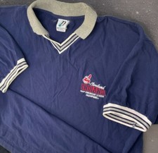 Vintage Cleveland Indians Polo Shirt 1997 Champions Chief Embroidered 90s Men L