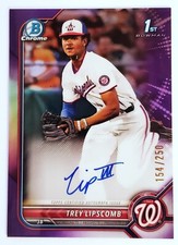 2022 Bowman Draft Chrome Trey Lipscomb Purple Refractor Auto /250