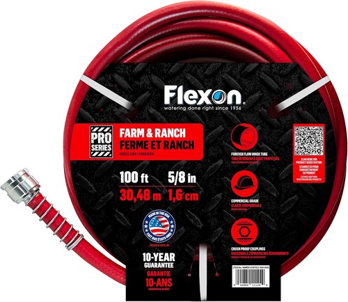 FA58100CN Farm and Ranch Garden Hose, 100 Ft, Red easy to use and handle - Bild 2 von 7