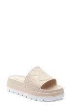 Beach Slides by J/Slides Stud Slide Sandal, in Beige, Size 11, New in Box 
