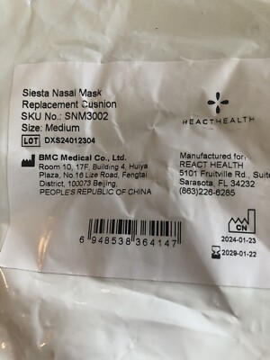 5 NEW SEALED SIESTA Replacement Nasal Cushion Mask Medium.   10 Available