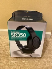 Samson SR350 Headphones Closed Back Over-Ear Black Brand New In Box SASR350