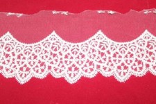 Pizzo merletto di tulle cotone nastro alto 10cm Sweet Trims 38032 passamaneria