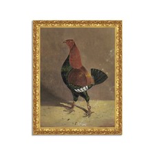 Quadro stampa su tela effetto dipinto con cornice in legno oro - herring