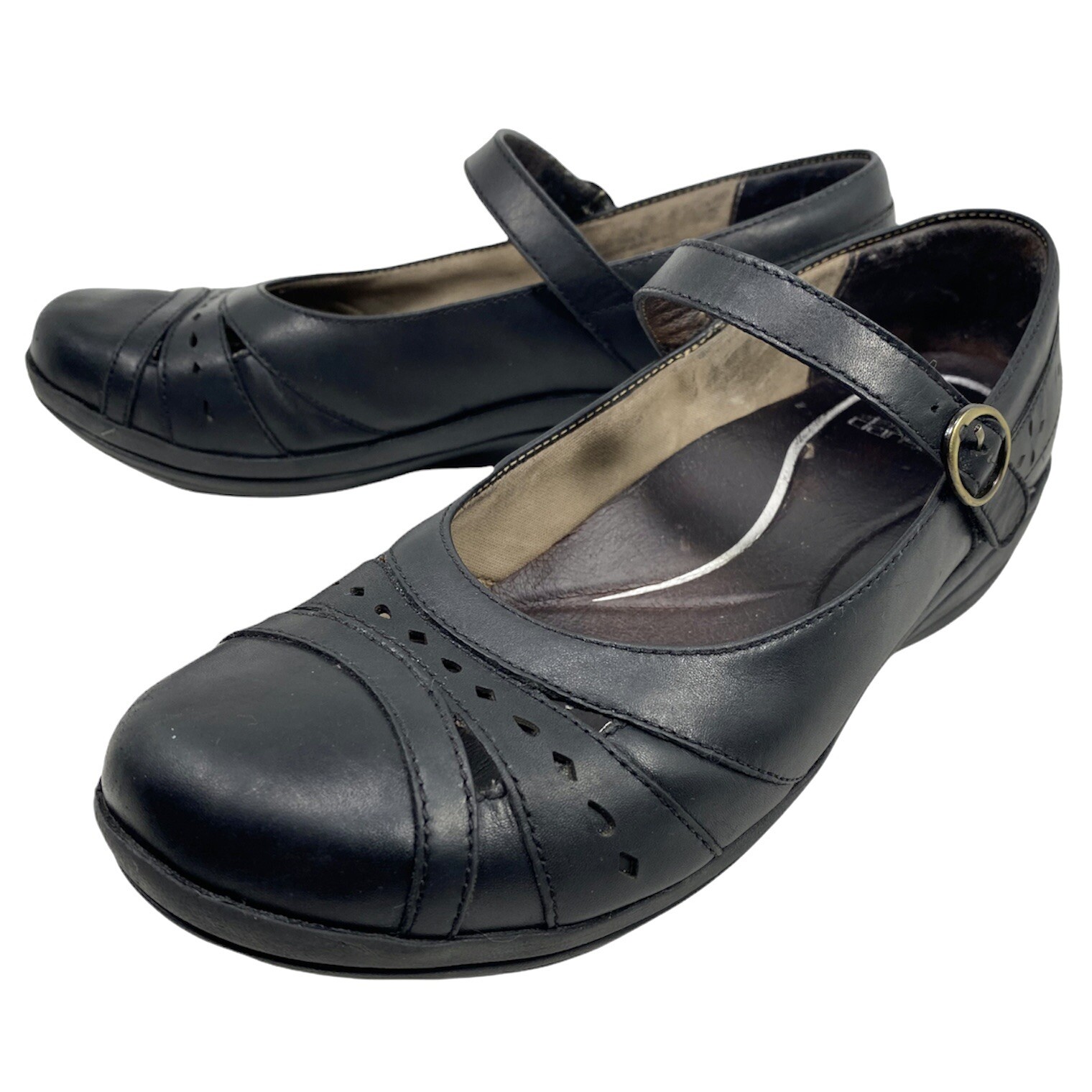 leather mary jane clogs