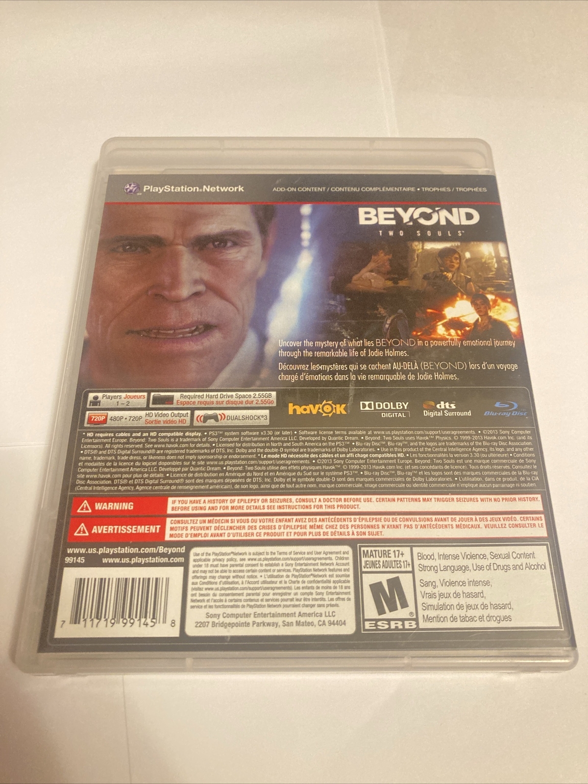 Beyond Two Souls (Sony PlayStation 3, PS3, 2013) No Manual eBay