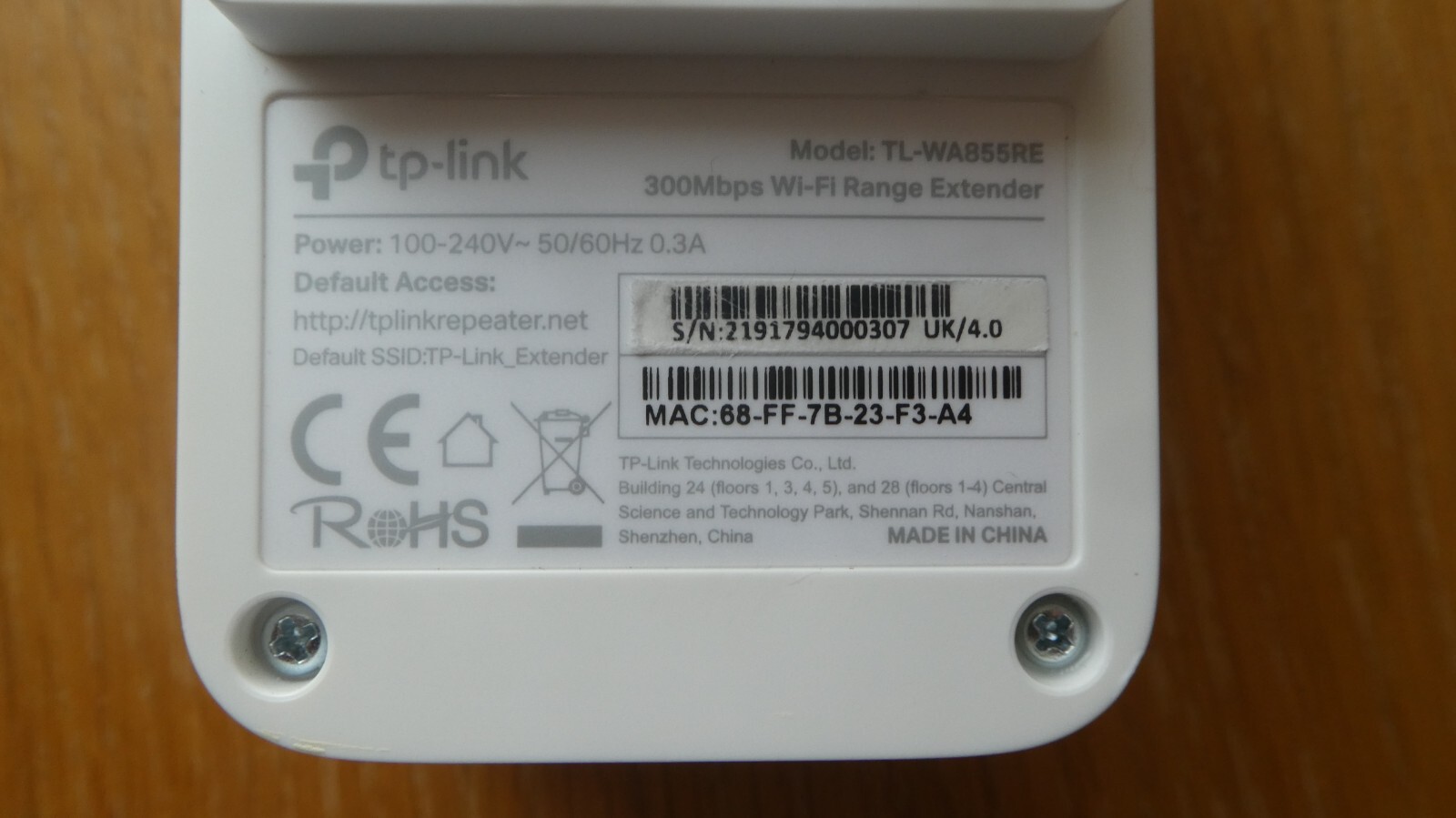 TPLINK TLWA855RE 300Mbps WiFi Range Extender White and with setup