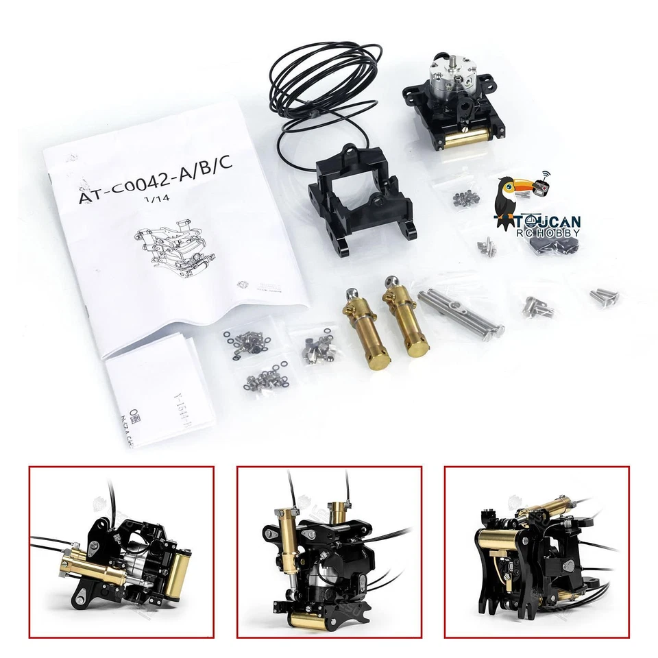 Acoplador de liberación rápida LESU muñeca de metal para excavadora hidráulica 1/14 RC B0001 Foto 2 de 4