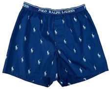 Polo Ralph Lauren Boy  s M 19-12 Woven Cotton All over Pony Boxer Sleep Short