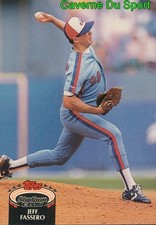 469 JEFF FASSERO MONTREAL EXPOS TOPPS BASEBALL CARD STADIUM CLUB 1992