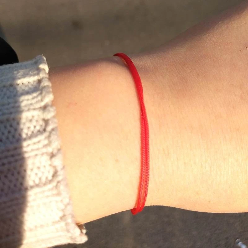 Thin String Bracelet Lucky Red Bracelets Cotton Wristlet Adjustable Arm  Jewelry