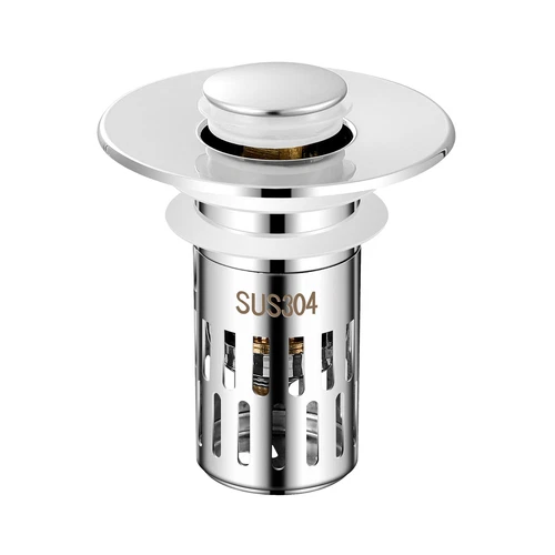 Universal Bathroom Sink Stopper Drain Strainer Pop Up Drain Stopper Stainless - Picture 14 of 20