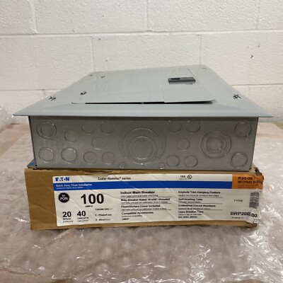 New EATON BRP20B100 100A 1-Pole BR Neutral Load Center *With Main Breaker!*