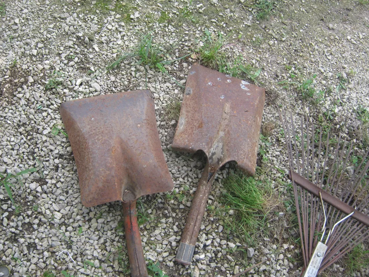 6 Used Assorted Shovels Rakes Forks Garden Tools good for decor eBay
