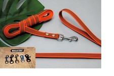 Bullyzei Leine gummiert 20mm Orange Schleppleine Hundesport Trainingsleine IGP