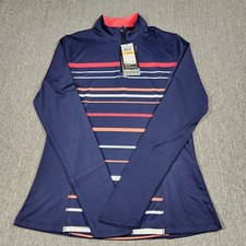 CALLAWAY Womens S Weather Series 1/4 Zip Peacoat Brilliant Long Sleeve