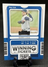 2021 Panini Contenders Winning Tickets #WT-GC Gerrit Cole - New York Yankees