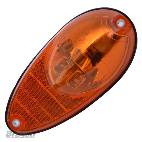 12 24v 5 LED Amber Rear Trailer Lamp Light Tail Indicator Reflector - Picture 4 of 7