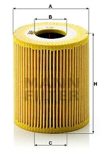 Mann-Filter Hu 818 X oil filter for Alpina BMW Land Rover Opel
