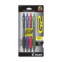 Pk/4 Pilot G2 Gel Ink Rollerball Pens, 4-color Assortment, Bold 1.0 Mm on sale Pk/4 Pilot G2 Gel Ink Rollerball Pens, 4-color Assortment, Bold 1.0 Mm on sale