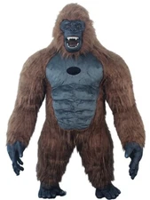 8ft Inflatable Costume Plush Brown Gorilla Mascot Adult Cosplay Party & Battery