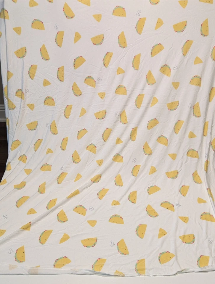Angel Dear Bamboo Baby Swaddle Receiving Crib Blanket Yellow Tacos Yum 45"x45" - Image 2 of 4