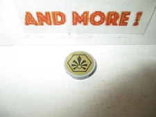 Lego - 1x Tile Round 2x2 Black Chima Logo Hexagon Gold Pattern 70123 14769pb007