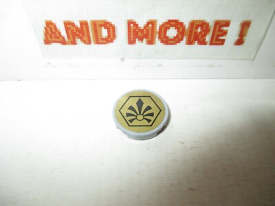 Lego - 1x Fliese rund 2x2 schwarz Chima Logo Sechseck Gold Muster 70123 14769pb007