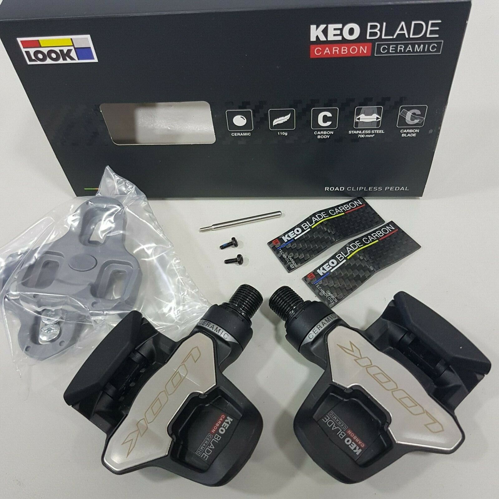 Look Keo Blade Carbon Ceramic Chromoly+ 12/16Nm Road Clipless Pedal Black