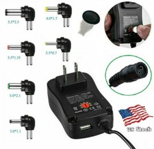 3-12V 1.2A 12W Universal AC/DC Adapter Power Supply Charger  6 DC Power Tips