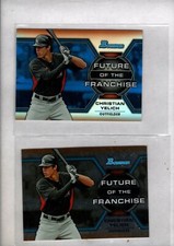 Christian Yelich 2013 Bowman Draft Future Franchise Blue Refractor /250 + Base
