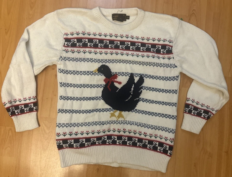 Suéter Pullover Eddie Bauer Vintage Country Duck Talla Pequeña Para Mujer’s Foto 2 de 4