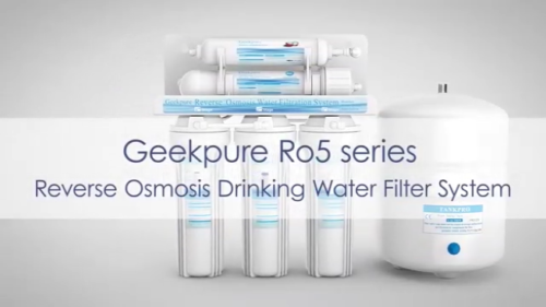 5 Stage Undersink Reverse Osmosis System Water Filter with 12Pcs Filter 75GPD - Video 1 of 1