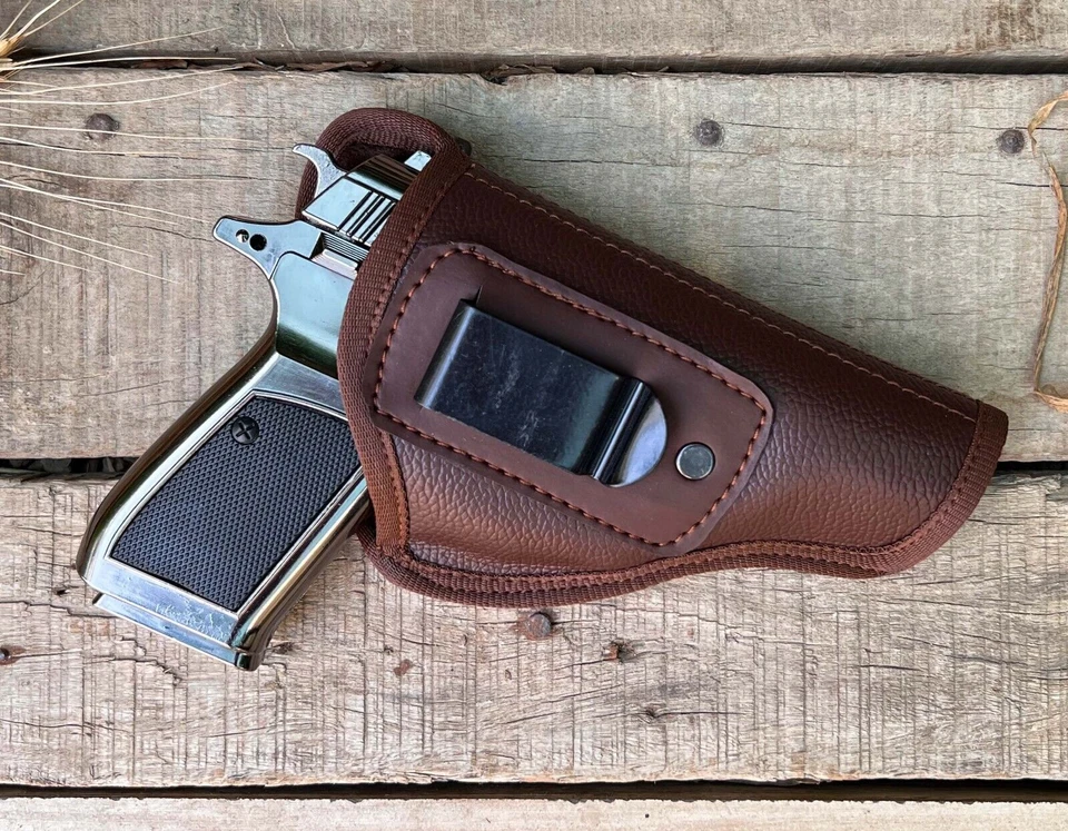 NEW BROWN IWB Soft Faux Leather Holster  - You'll Forget It's On! Choose Model - Image 3 of 4