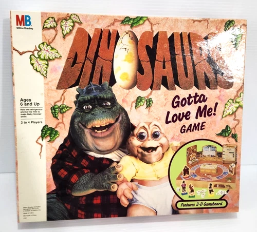 Vintage Dinosaurs Gotta Love Me! Game by Milton Bradley 1991 Jim Henson Complete