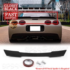 For Corvette C5 1997-2004 ZR1 Extended Style Gloss Black Rear Trunk Spoiler Wing
