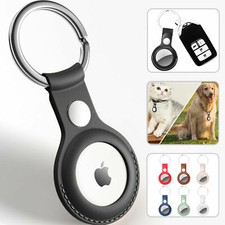 AirTag Case For Apple Air Tag Cover Tracker PU LEATHER Car Key Chain Ring Holder