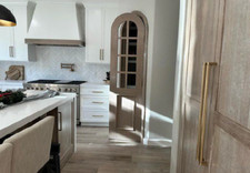 Rustic solid white oak wood arch grid door U choose size/glass Pantry beautiful