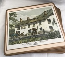 Tischsets/Plätze x 7, Pimpernel, Korkrücken, Serie English Villages