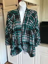 Pre-Owned Notations Open Front Blazer/Jacket/Shrug size Medium Multi Colors