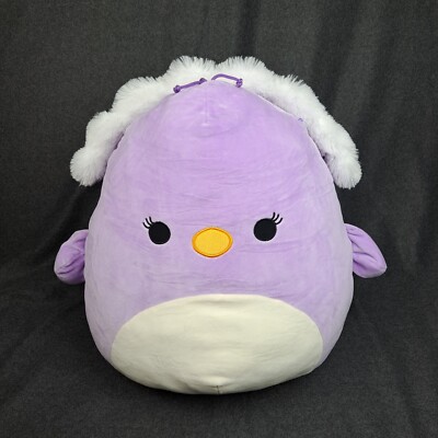 Squishmallow Elina Purple Peacock Approximately 16'' Easter Kellytoy Plush Toy