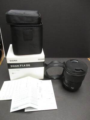 Sigma Art 24mm DG HSM Lens Nikon AF-S Mount with case