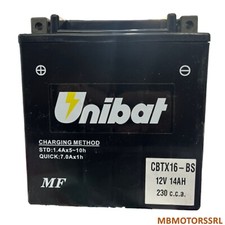 BATTERIA UNIBAT CBTX16BS PIAGGIO MP3 400 2007-2008 BTX16BS YTX16BS 12V14AH 230CC