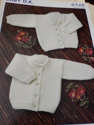 Stylecraft Knitting Pattern 4648 Baby DK Sweater.  12-22'' Cardigan 