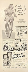 1940 Vintage Original Rare Martha Raye It's Fun to Ride a Bike Movie Star AD