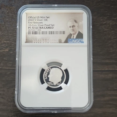 2022-S Roosevelt .999 Silver Dime Proof NGC PF70 Ultra Cameo San Francisco 10C