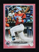 2022 Topps Series 2 Mother's Day Hot Pink 44/50 Payton Henry #611 0y3l