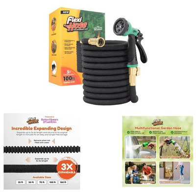 #ad #ad Expandable Garden Hose 8 Function Nozzle 100FT Lightweight No Kink Flexibility $152.90